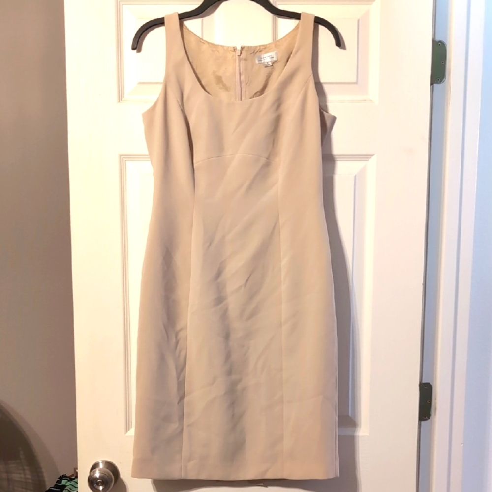 Tahari ASL Cream Midi Dress